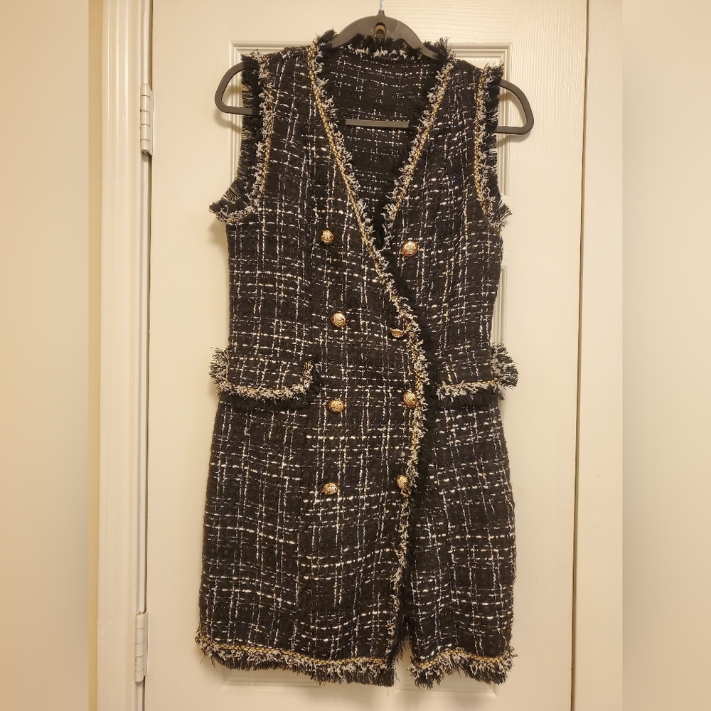 Tweed Sleeveless Dress